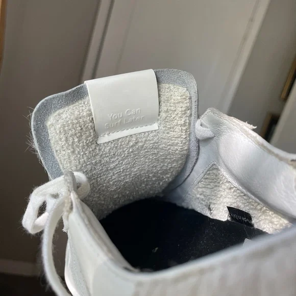 P448 size 40 white and silver faux-fur sneakers - Picture 7 of 9